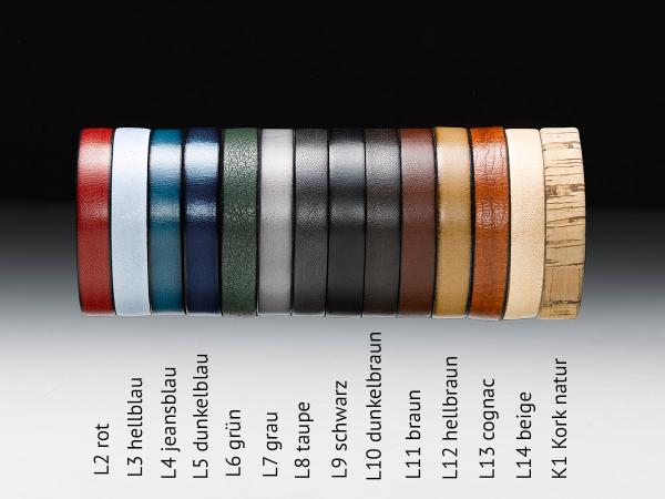 Lederarmband mit einem Fingerprintherz